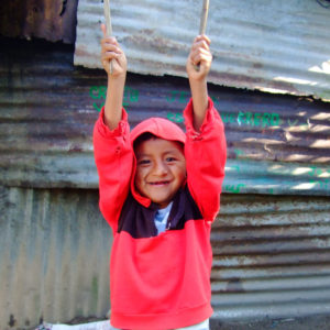 Boy Raising Arms